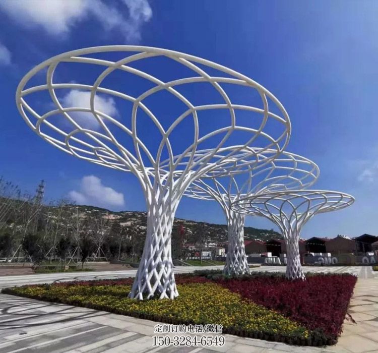 鱼篓廊架雕塑,镂空结构,不锈钢管廊架雕塑 鱼篓廊架雕塑,镂空结构,不锈钢管廊架雕塑